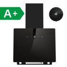 FIREGAS Hotte Aspirante Murale 60cm avec LED, Nouveau Moteur Sans Balais, 550 m³/h, 9 vitesses, Écran Tactile