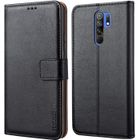 HONGWE. Coque Xiaomi Redmi 9, PU Etui Housse en Cuir Portefeuille de Protection, Emplacements Cartes avec Fonction Support et Languette
