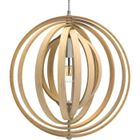 Plafonnier LED en bois Tomons - Style Moderne Vintage - Sphère Bandes de bois Ajustable