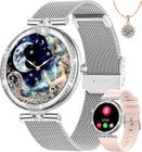 KIQULOV Montre connectée Femme Appel Bluetooth AMOLED, Fonction Féminine, Tracker d'activité, Fréquence Cardiaque, SpO2, IP68