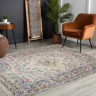 LIVABLISS SURYA Tapis de Salon à Poils Courts Doux Vintage Oriental JADE 160x213cm Multicolore/Gris