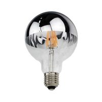 Ampoule E27 LED Filament 7W G95 Reflet Argent - Blanc Chaud 2300K - 3500K