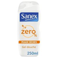 LOT DE 3 - SANEX - Zero Gel douche pour peaux sèches - flacon de 250 ml