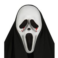 Déguisement Halloween - Masque Scream avec capuche - Adulte - Noir et blanc