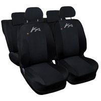Lupex Shop Housses de siège auto compatibles pour Ka Noir Noir
