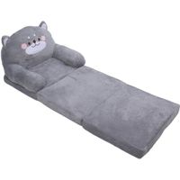 Canapé pour enfants - QQMORA - Style chien gris - Pliable - Doux et respirant