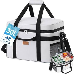 Sac Pique-Nique 30L Glacière Souple Isotherme Imperméable - Grand Format Camping Voyage