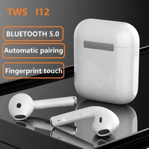 CASQUE - ÉCOUTEURS Blanc-Écouteurs sans fil Bluetooth Air Pro i12 TWS