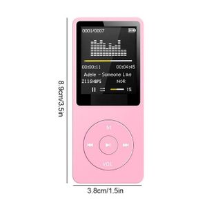LECTEUR MP3 Rose-Lecteur MP3 aste, enregistrement numérique, X