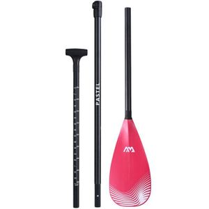 PAGAIE - RAME Pagaie de Stand up paddle Aqua Marina Pastel Pink Hybrid Carbon - Réglable 180-220cm - 900g