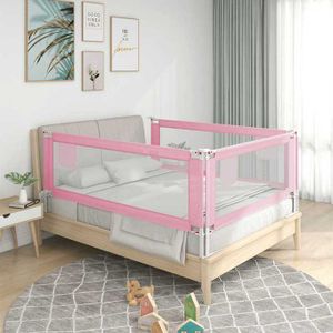 VidaXL Barrière De Sécurité De Lit D'Enfant Blanche - Protection Réglable 76-137 Cm