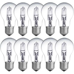 AMPOULE - LED Lot de 10 ampoules Eco-halogènes - E27 - Transpare