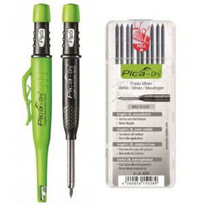 Pica BIG Dry marqueur stylo pack de 12 Crayon Recharges Noir Graphite seulement 6030