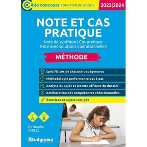 PRÉPARATION CONCOURS Note et cas pratique – Méthode (Catégories A et B 