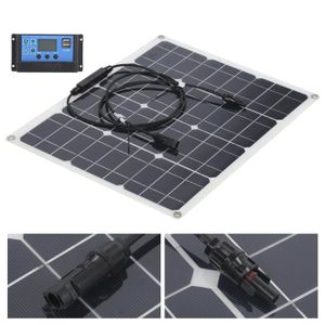 KIT PHOTOVOLTAIQUE Cikonielf Cellule solaire Chargeur USB double panneau solaire 40 W avec contrôleur PWM 12 V/24 V câble outillage camera