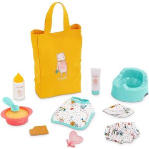 NURSERIE Coffret Accessoires Nurserie pour poupon 30 cm Corolle - Jaune et bleu - Dès 18 mois