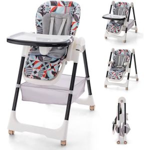 Arkyomi 3 en 1 chaise haute bébé evolutive pliable chaise haute transat  inclinable enfant chaise reglable hauteur avec table et roulettes :  : Bébé et Puériculture