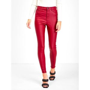 Pantalon simili cuir discount femme pas cher