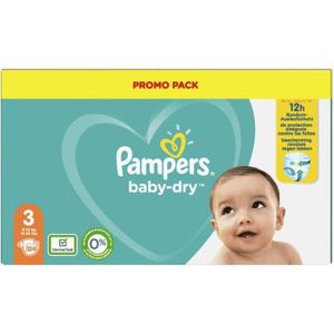 COUCHE Lot de 2 - Pampers Baby-Dry Taille 3 - Jusqu'à 12h