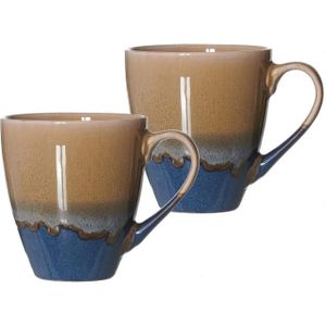 SERVICE À THÉ - CAFÉ Lot De 2 Mugs Matos En Céramique Marron 540 Ml[k33