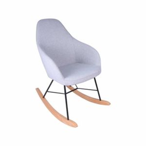 Fauteuil /à Bascule Bora Velours Gris IDMarket