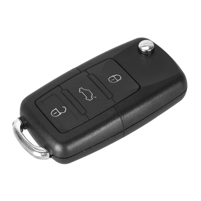 kwmobile Coque clé de Voiture Compatible avec VW (Keyless Go Uniquement)  3-Bouton Accessoire clé Voiture - Protection étui Souple en Silicone 