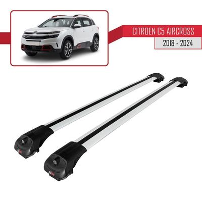 Compatible Avec Fiat Scudo 2 2007-2016 FLY Model Barres De Toit Railing Porte Bagages De Voiture Gris Aluminium 4 Barres