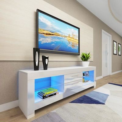 SEJOUR GRAND MODELE COLORIS BLANC / OXYDE UNIQUEMENT système mural meuble tv