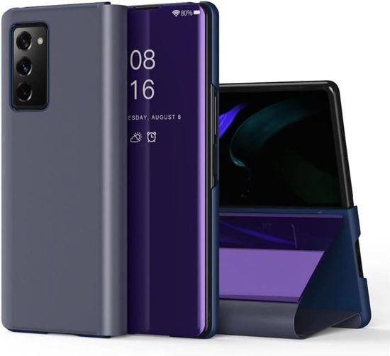Coque Rabat Miroir Pour Xiaomi Redmi 9 - Effet Mirror, Protection 360°, Clip - Neuf