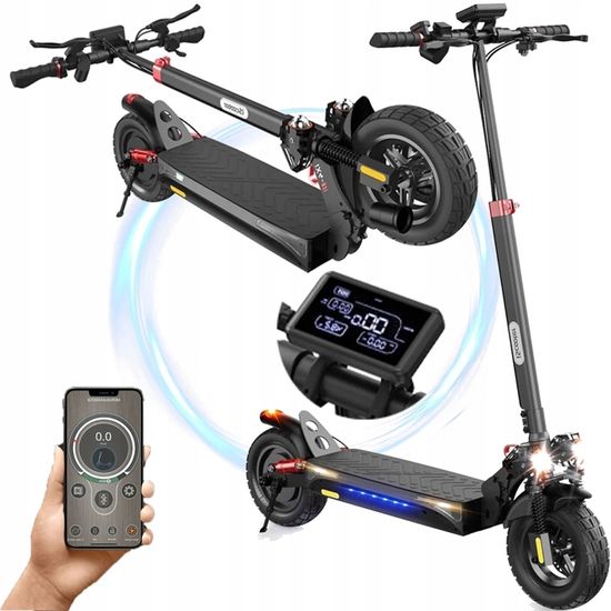 Trottinette électrique IX4 S Pour Adulte - Longue Autonomie, Puissante, Tout Noir - Sans Marque
