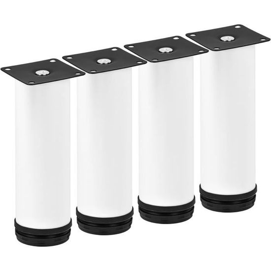 Lot De 4 Pieds De Meubles Réglables De 5,1 Cm, En Alliage D'aluminium Pour Canapé, Meubles, Meubles, Bricolage, Pieds De Rechange Pour Meuble TV, Pouf | Leroy Merlin