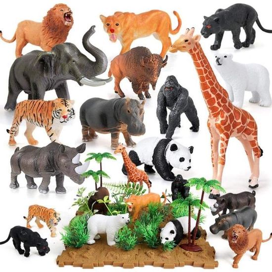 Lot de 44 Animaux Sauvages Figurines, Figurines Animaux pour Bébé Enfants, Animaux  Sauvages en Plastique avec Un Boîte de Rangement - Cdiscount Jeux - Jouets