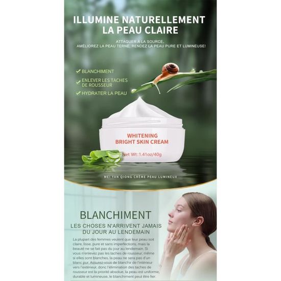 Crème éclaircissante à La Niacinamide - Anti-taches, Anti-âge - 20g - Neuf