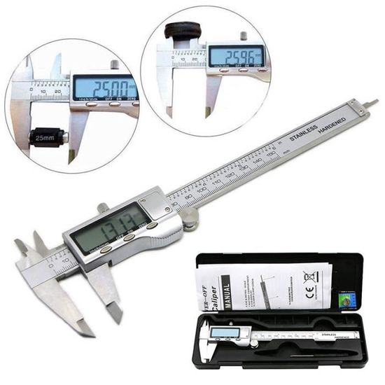 Pied à Coulisse En Acier Inoxydable 0-150 Mm - Précision 0,02 Mm, Pour Bricolage Et Professionnel - 7