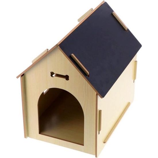 YOSOO maison pour chien Niche pour chien en bois pliable pour abri pour animaux de compagnie pour utilisation intérieure et