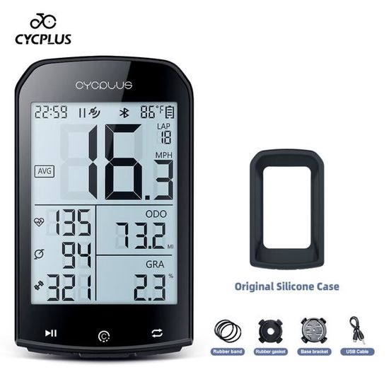 CYCPLUS M1 Compteur Velo GPS,GPS Compteur Vélo sans Fil,Odomètre