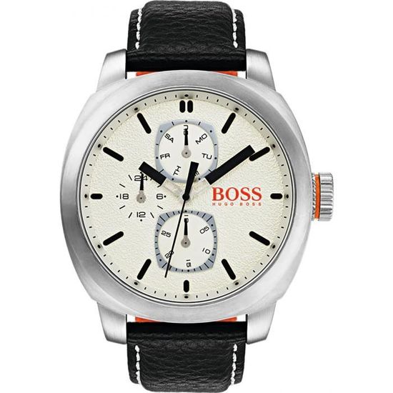 Hugo Boss Orange CAPE TOWN 1550026 Montre massif Achat vente montre Argente Cdiscount