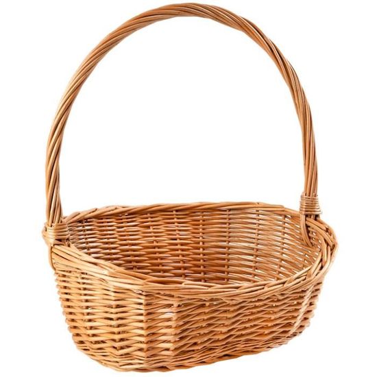 Panier En Osier Naturel Creative Home - 37x30x37cm - Tissé Main - Polyvalent Et Écologique