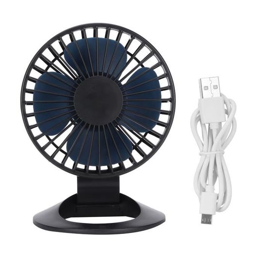 Hama Ventilateur USB à 2 Vitesses (ventilateur De Table Inclinable, Mini Ventilateur PC Silencieux/silencieux, Idéal Pour Le Bureau à Domicile, Le Bureau, La Maison, L'ordinateur Portable) Noir
