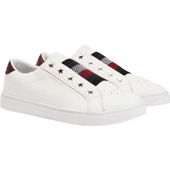 BASKETS SLIP ON A DETAILS ETOILES BLANC Cdiscount Chaussures