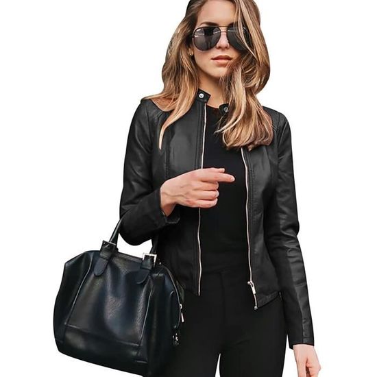 Vest en simili on sale cuir femme