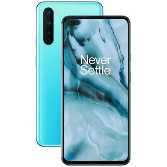 Smartphone OnePlus Nord 5G - Bleu Marble - 12Go RAM - 256Go Stockage - Double SIM - Lecteur d'empreinte digitale