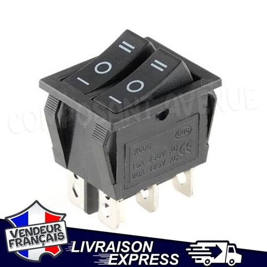 INTERRUPTEUR À BASCULE SPDT 3 POSITIONS 6MM 6A 125VAC MATÉRIAU AUTOMOBILE ÉLECTROMÉNAGER CONTRÔLE INDUSTRIEL 10PCS | Leroy Merlin - Foto 11