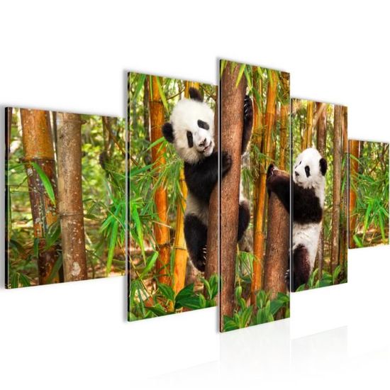 Runa art Tableau Décoration Murale Animaux Panda 200x100 cm - 5