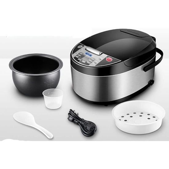 Ustensiles De Cuisine En Acier Inoxydable, Cuiseur Vapeur à 5 Niveaux Avec Couvercle En Verre Trempé, Multi-aliments, Ustensiles De Cuisine, Soupe Pour Cuisinière à Gaz électrique