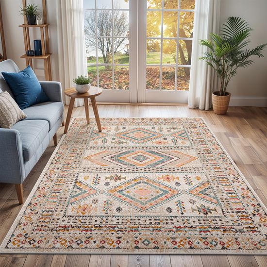 Tapis de décoration - Marque inconnue - Gris Clair - Fausse fourrure - Antidérapant - Lavable