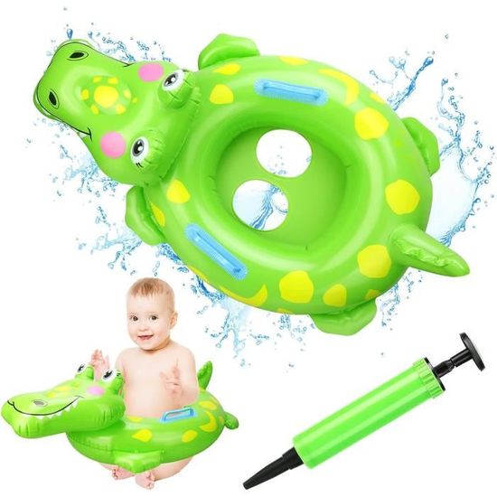 Bouée Bébé Gonflable Avec Auvent Solaire - Anneau De Natation Enfant Pour Piscine