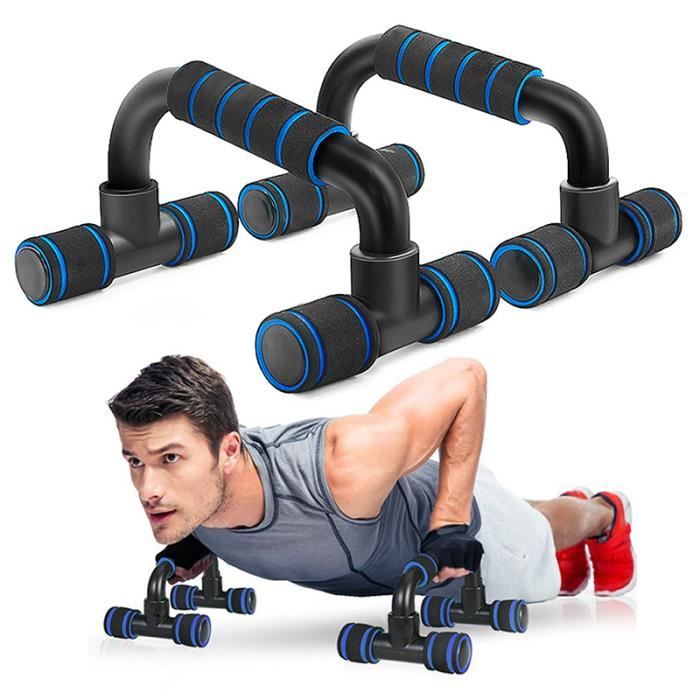 Push-ups Stands Home Gym Équipement de fitness Entraînement des muscles pectoraux Exercice complet bleu