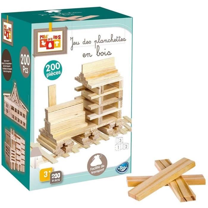 VEHICULE A CONSTRUIRE ENGIN TERRESTRE A CONSTRUIREGénérique Jeu de Construction en Bois 200 Planchettes en Bois147