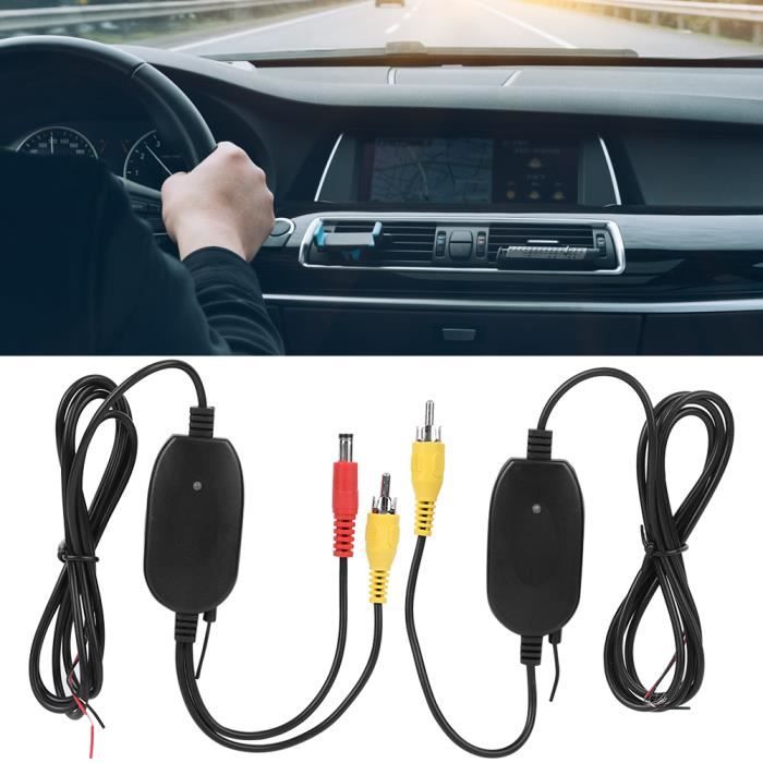 Kit Récepteur Émetteur Vidéo sans Fil 2.4G RCA pour Caméra de Recul de Vue Arrière de Voiture-CER